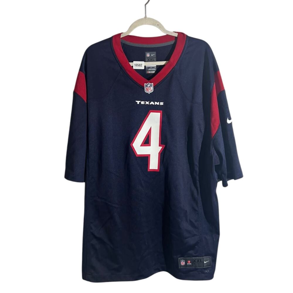 Nike NFL Houston Texans Mens Size XXL Red Blue Deshaun Watson 4 Jersey Football